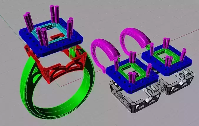 Jewelry Set Ring Pendant Earring Emerald stone Parure Set04