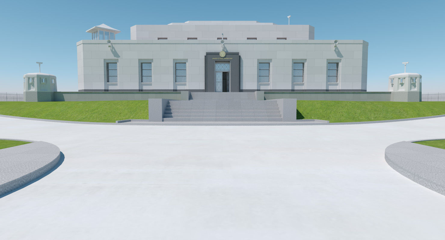 Fort Knox Bullion Depository 3D model_4