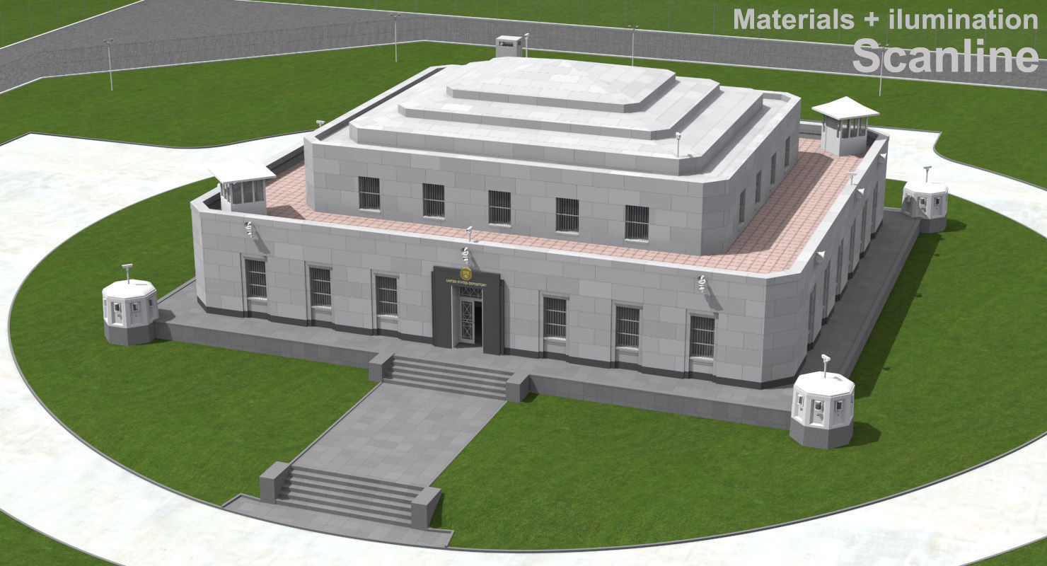 Fort Knox Bullion Depository 3D model_16