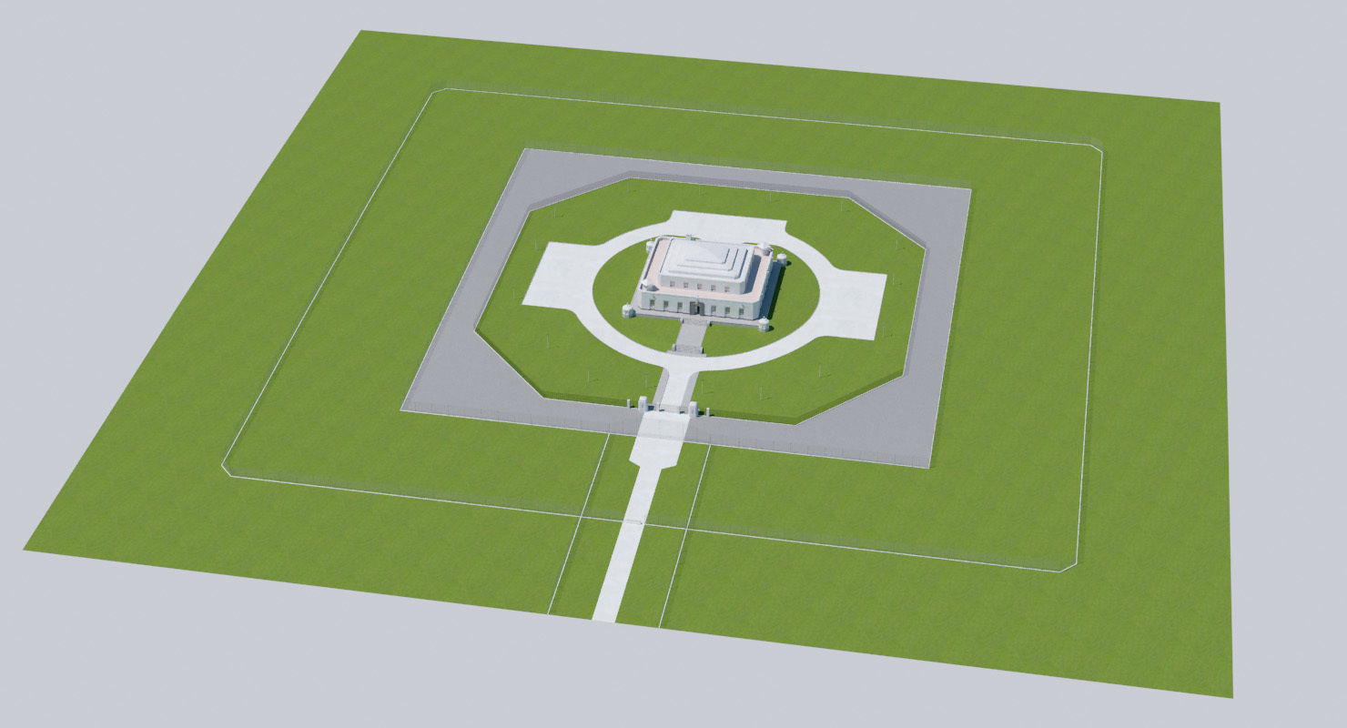 Fort Knox Bullion Depository 3D model_1
