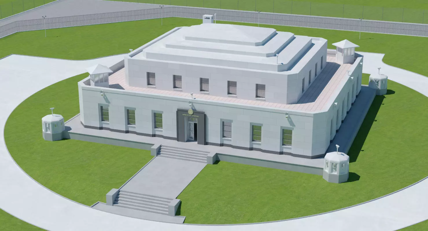 Fort Knox Bullion Depository 3D model_0