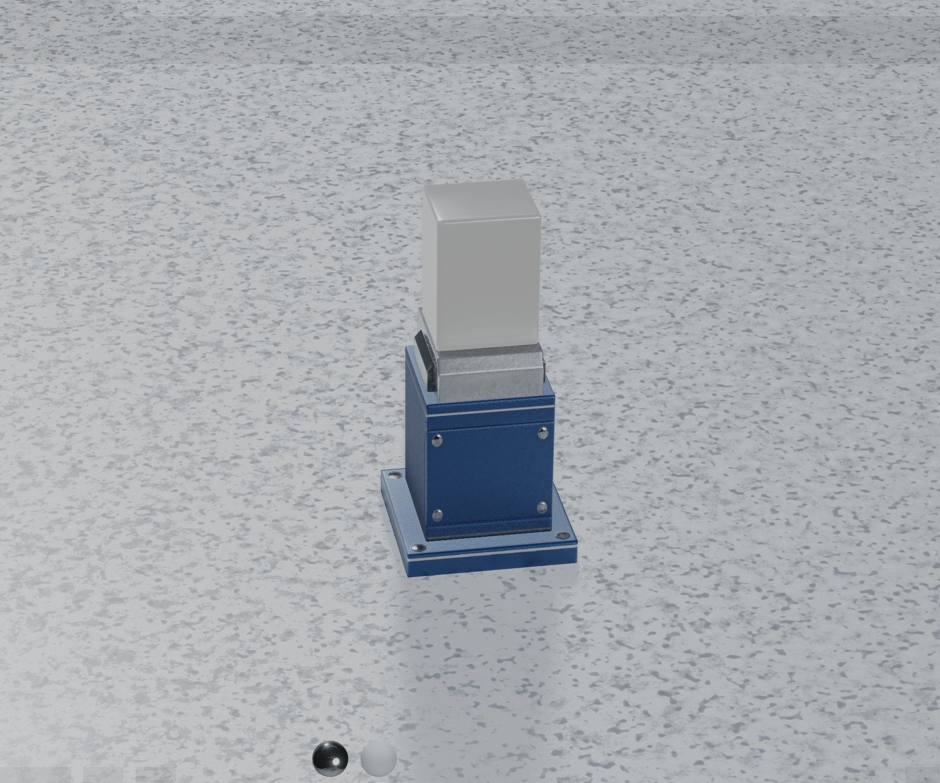 Street Light 8 Bollard 350mm Futuristic Blue Version 3 Low-poly 3D model_78