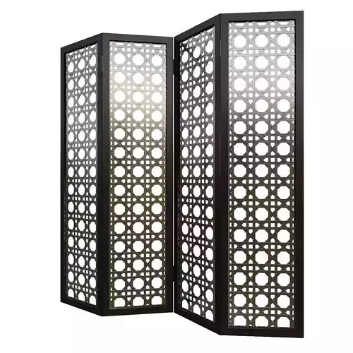 Eastern metal folding screen Free 3D model