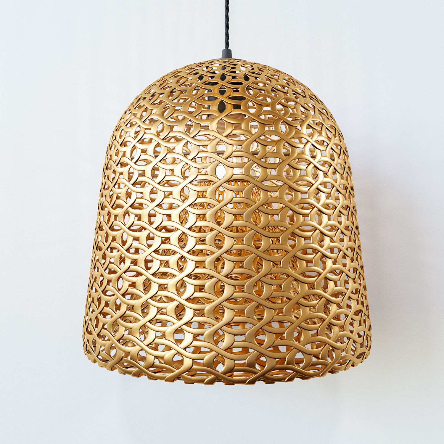 RotanLamp gold pendant lamp 3D model_1