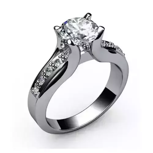 1ct Diamond Engagement ring Solitaire Anello Solitario ca01