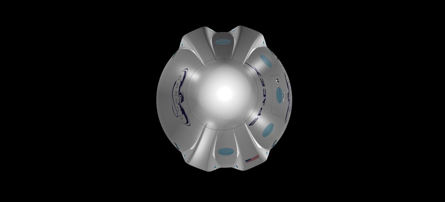 DRAGON V2 SPACE CAPSULE  ANIMATED 3D model_24