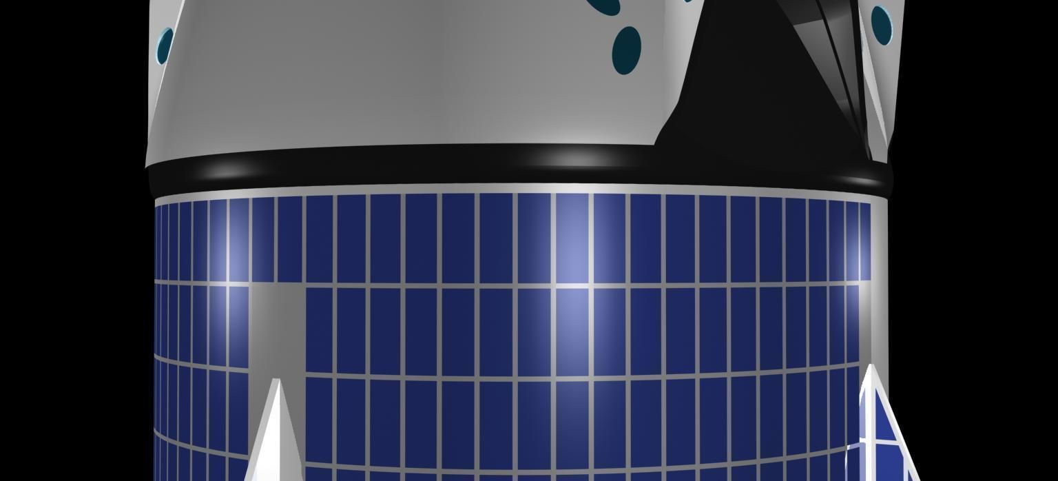 DRAGON V2 SPACE CAPSULE  ANIMATED 3D model_30