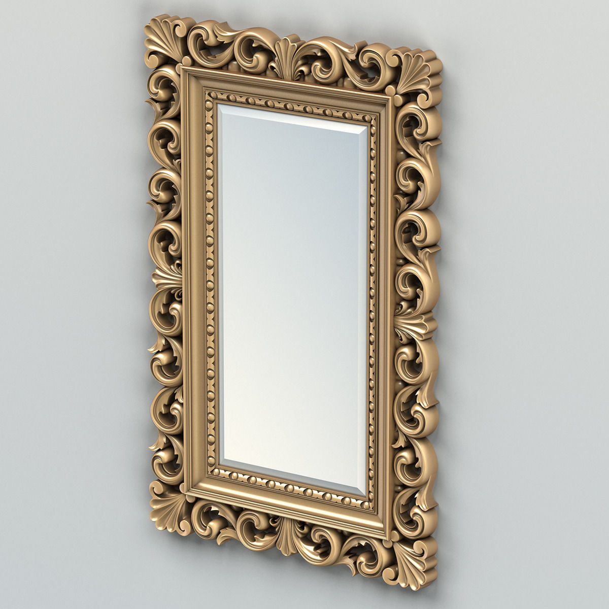 Rectangle mirror frame 010 3D model_2