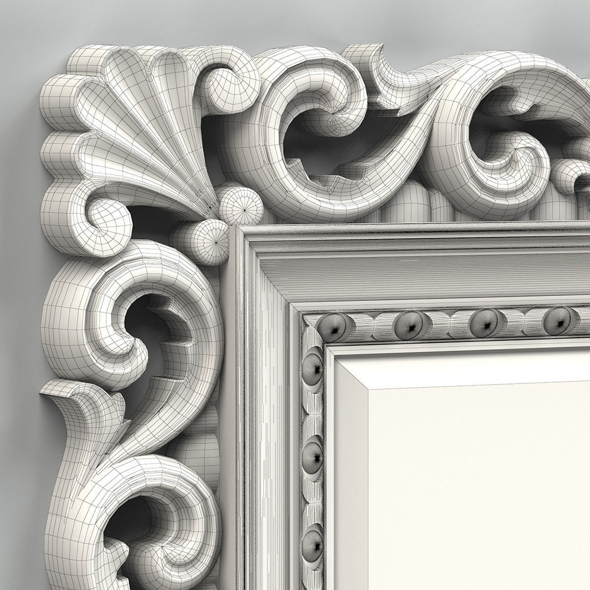 Rectangle mirror frame 010 3D model_5
