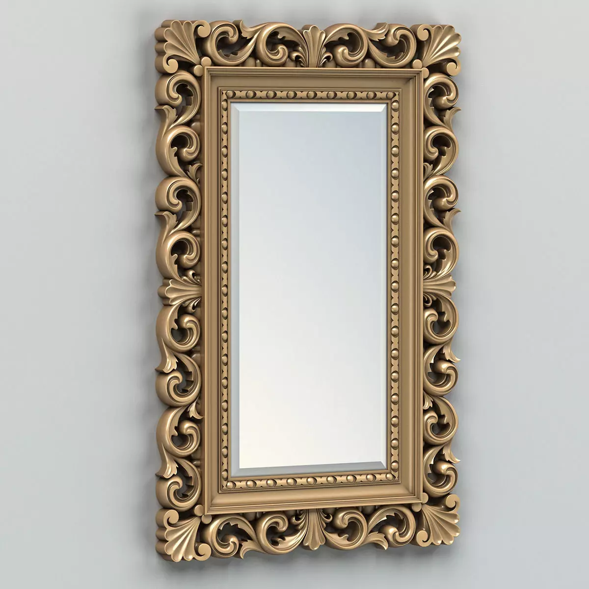 Rectangle mirror frame 010 3D model_0
