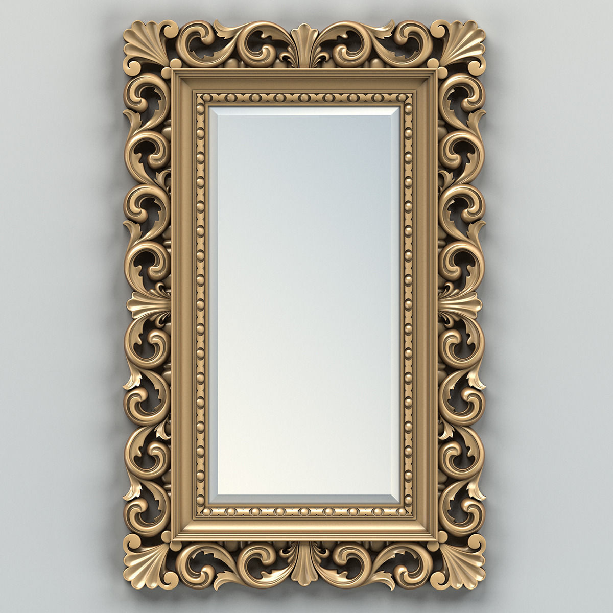 Rectangle mirror frame 010 3D model_1