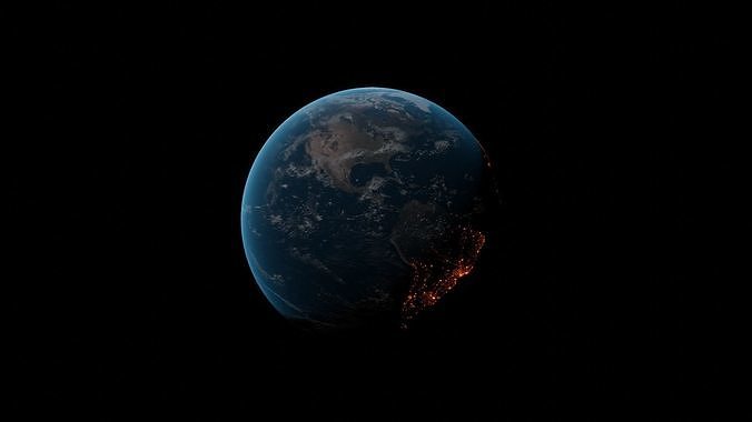 Earth-2k earth from space 3D model