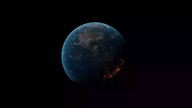 Earth-2k earth from space 3D model