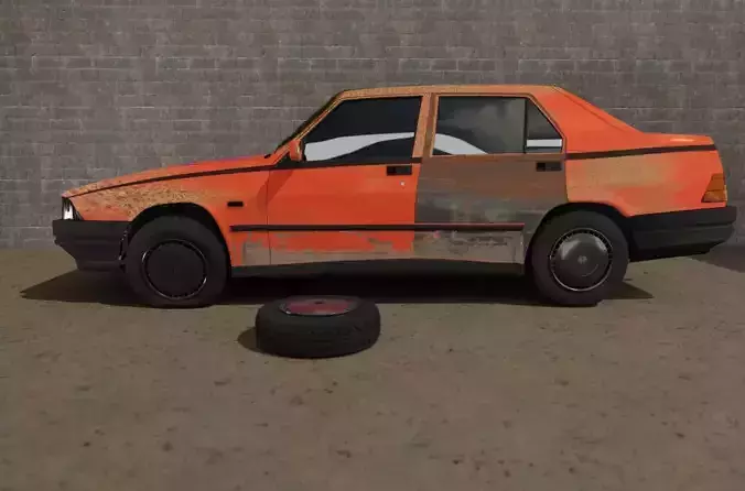 Abandoned car degraded