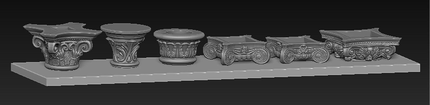 Pack Columns Collection 3d model 3D print model_4