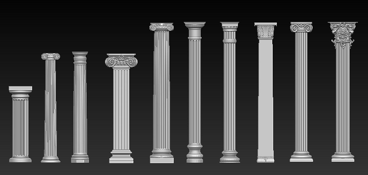 Pack Columns Collection 3d model 3D print model_2