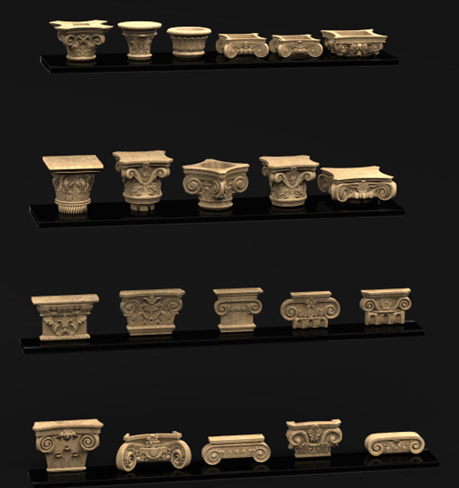 Pack Columns Collection 3d model 3D print model_1