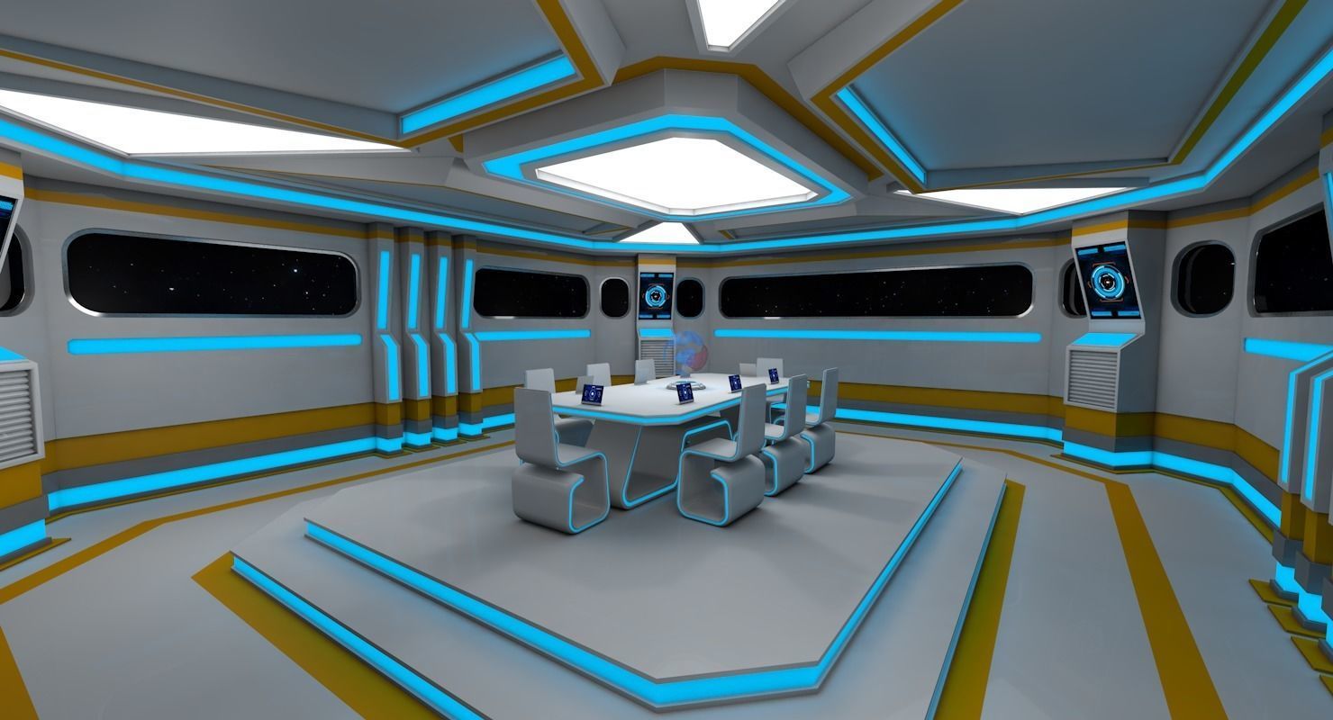 Sci Fi Meeting Room 3D model_8