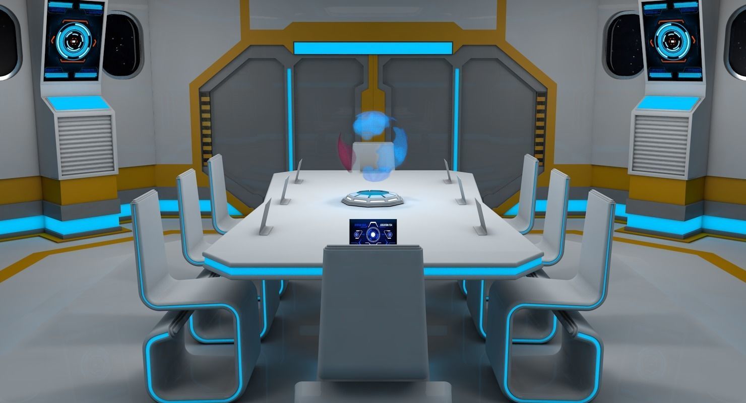 Sci Fi Meeting Room 3D model_1