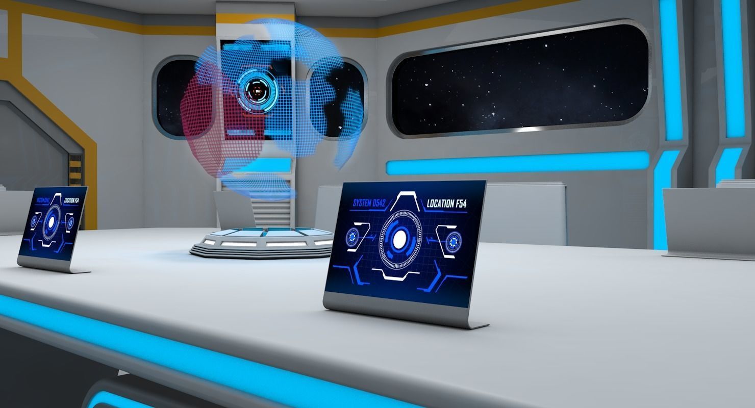 Sci Fi Meeting Room 3D model_2