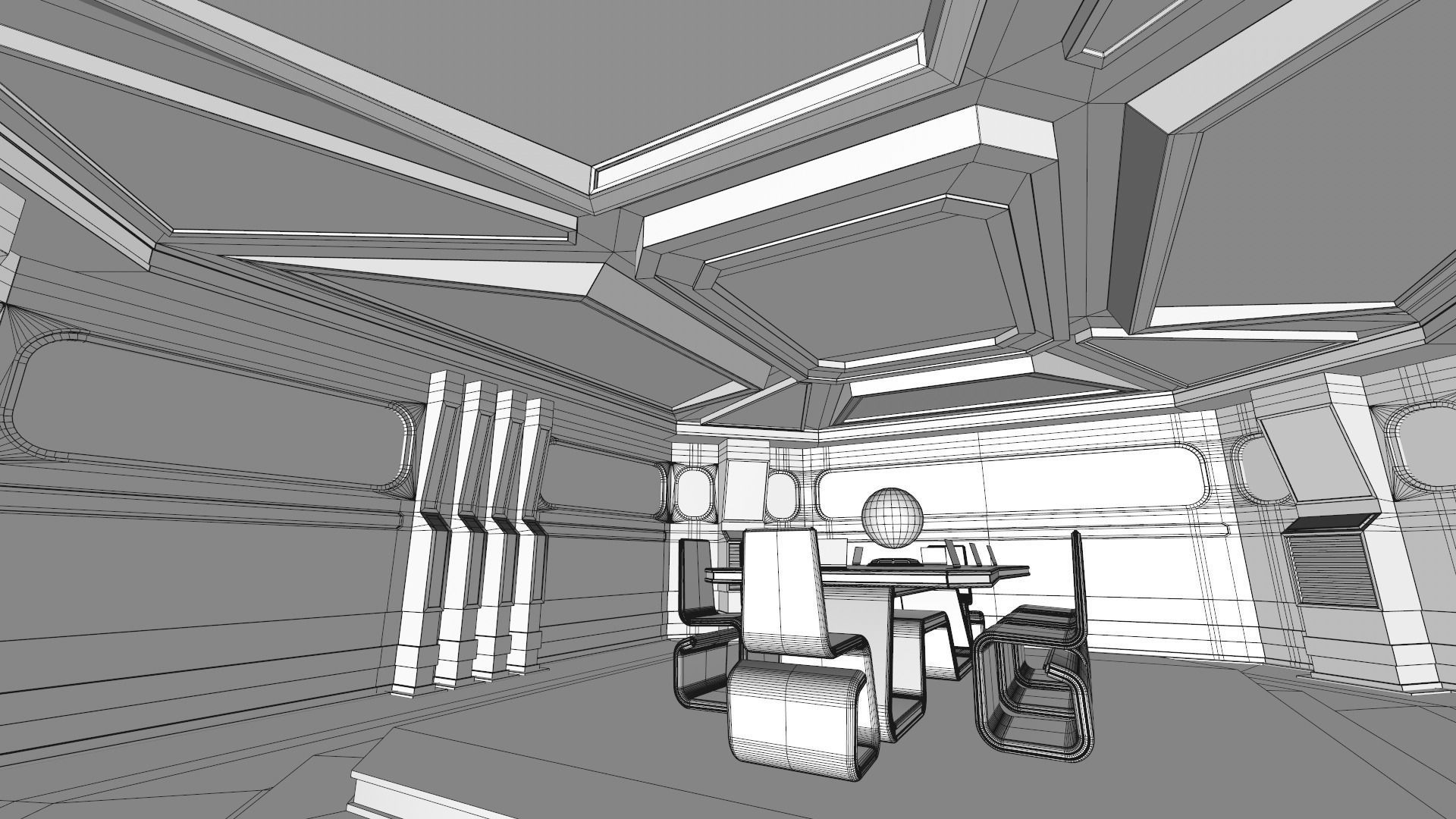 Sci Fi Meeting Room 3D model_19