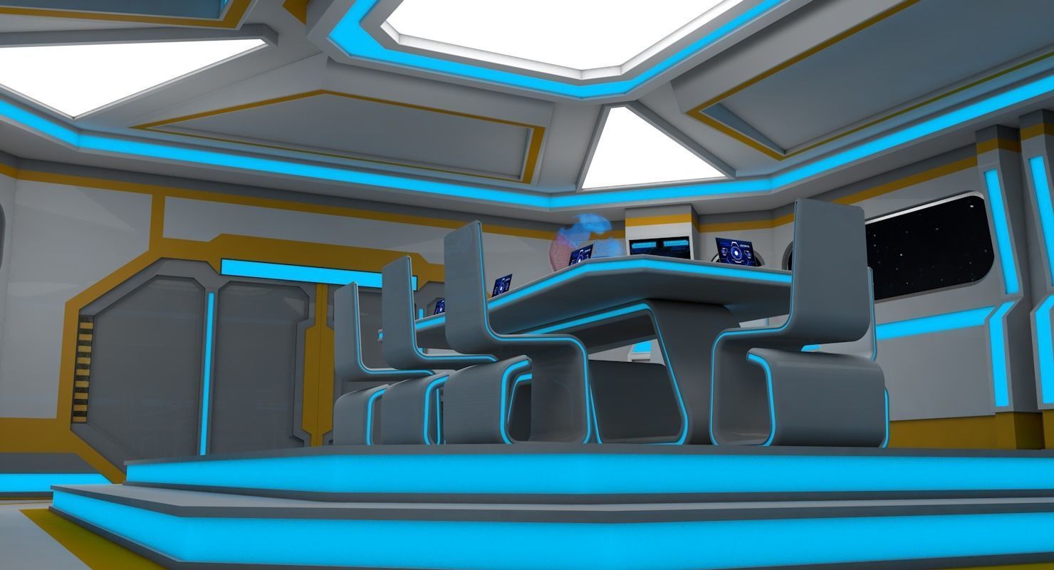 Sci Fi Meeting Room 3D model_3