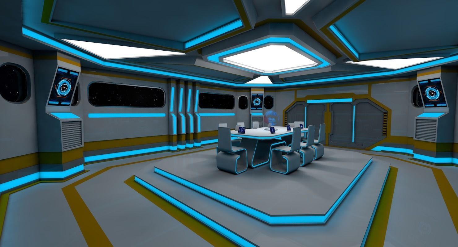 Sci Fi Meeting Room 3D model_10