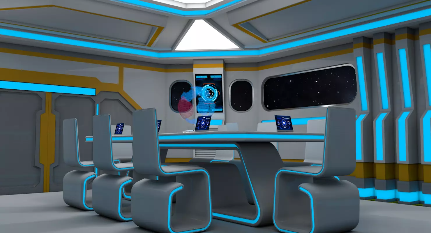 Sci Fi Meeting Room 3D model_0