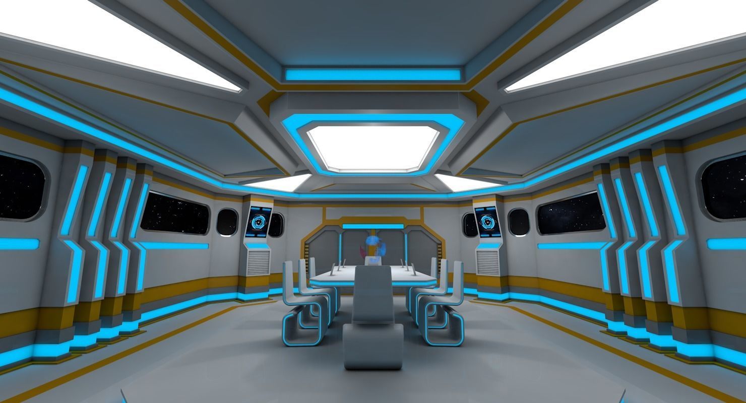 Sci Fi Meeting Room 3D model_7
