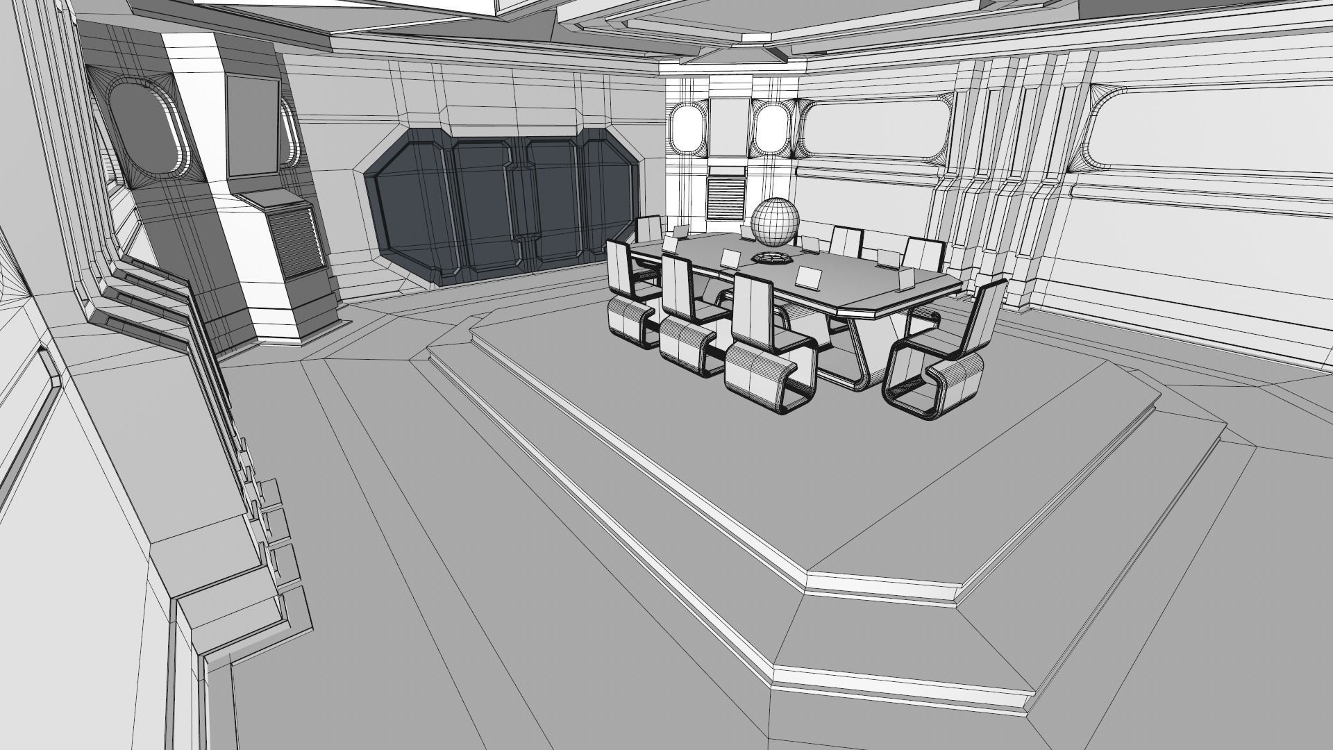 Sci Fi Meeting Room 3D model_16