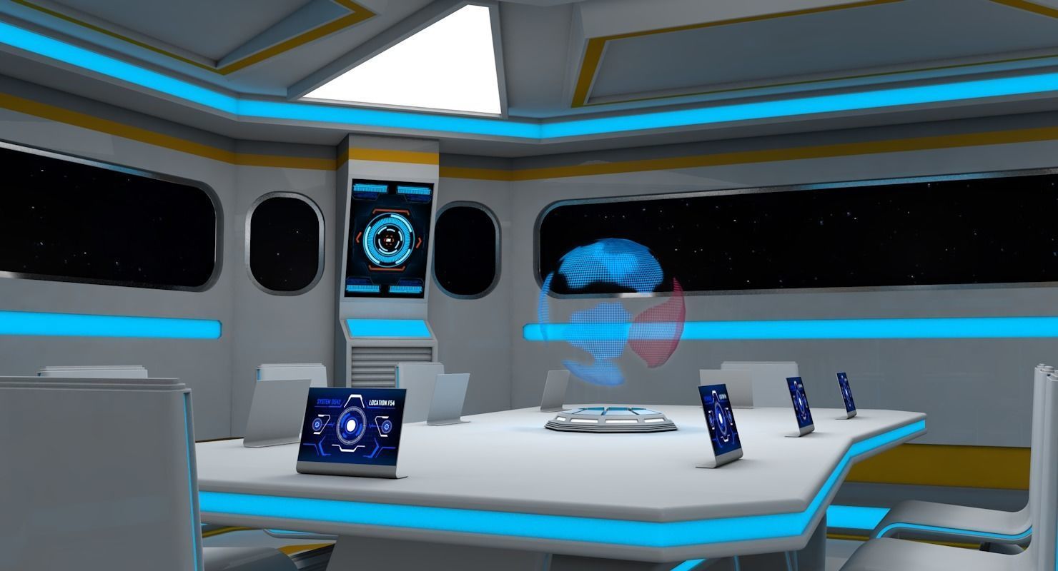 Sci Fi Meeting Room 3D model_4
