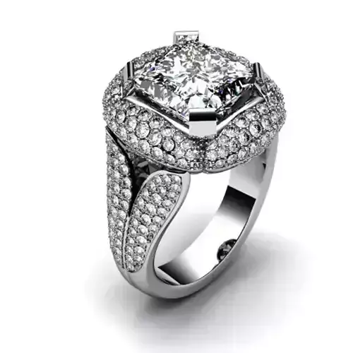 Beatiful Diamond Engagement ring Solitaire Princess  Anello ca03