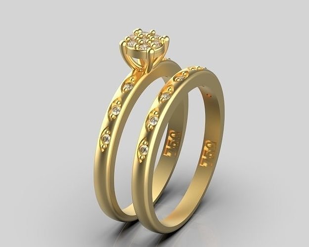 ring and back ring Silver Gold  Print 3D print model