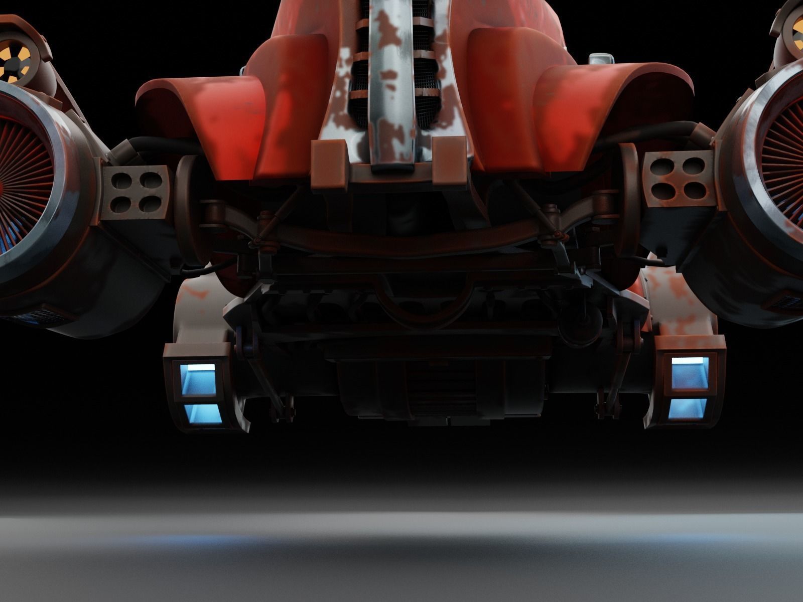 Stylized old car version 3D model_3