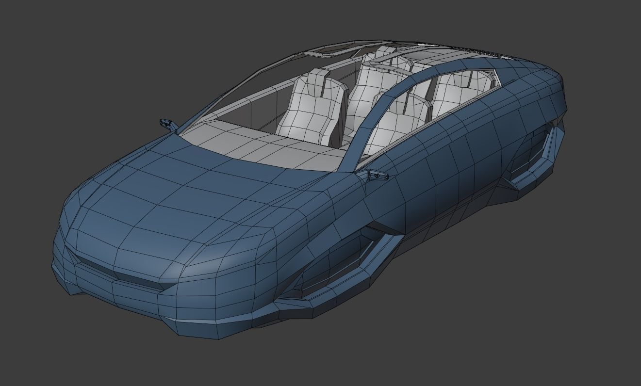 Affekta X2 Sci-Fi concept car CYBER FUTURISTIC Low-poly PBR Low-poly 3D model_17