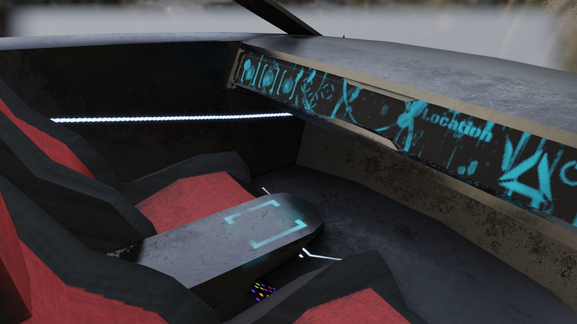 Affekta X2 Sci-Fi concept car CYBER FUTURISTIC Low-poly PBR Low-poly 3D model_12