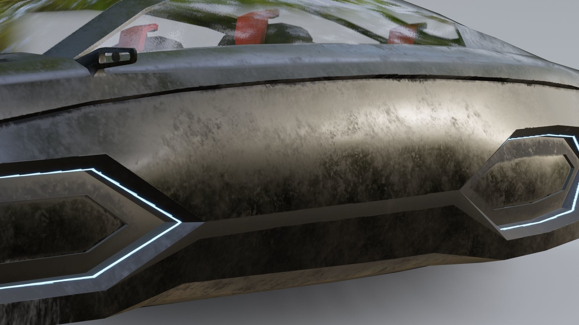 Affekta X2 Sci-Fi concept car CYBER FUTURISTIC Low-poly PBR Low-poly 3D model_10