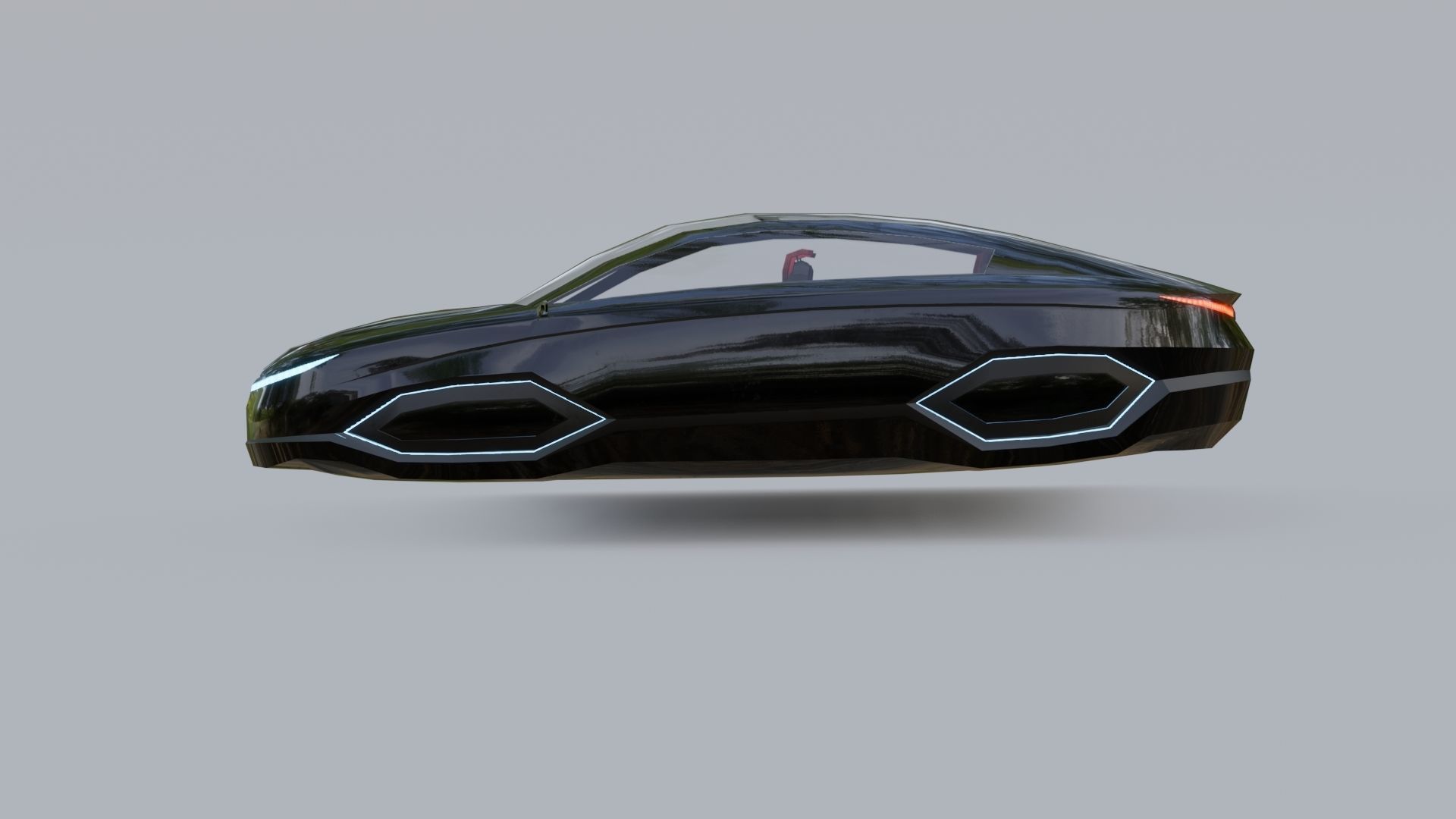 Affekta X2 Sci-Fi concept car CYBER FUTURISTIC Low-poly PBR Low-poly 3D model_6