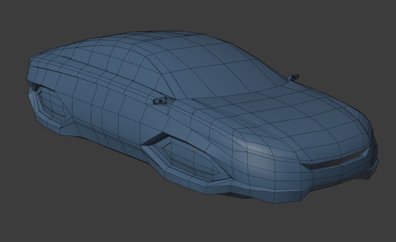 Affekta X2 Sci-Fi concept car CYBER FUTURISTIC Low-poly PBR Low-poly 3D model_16