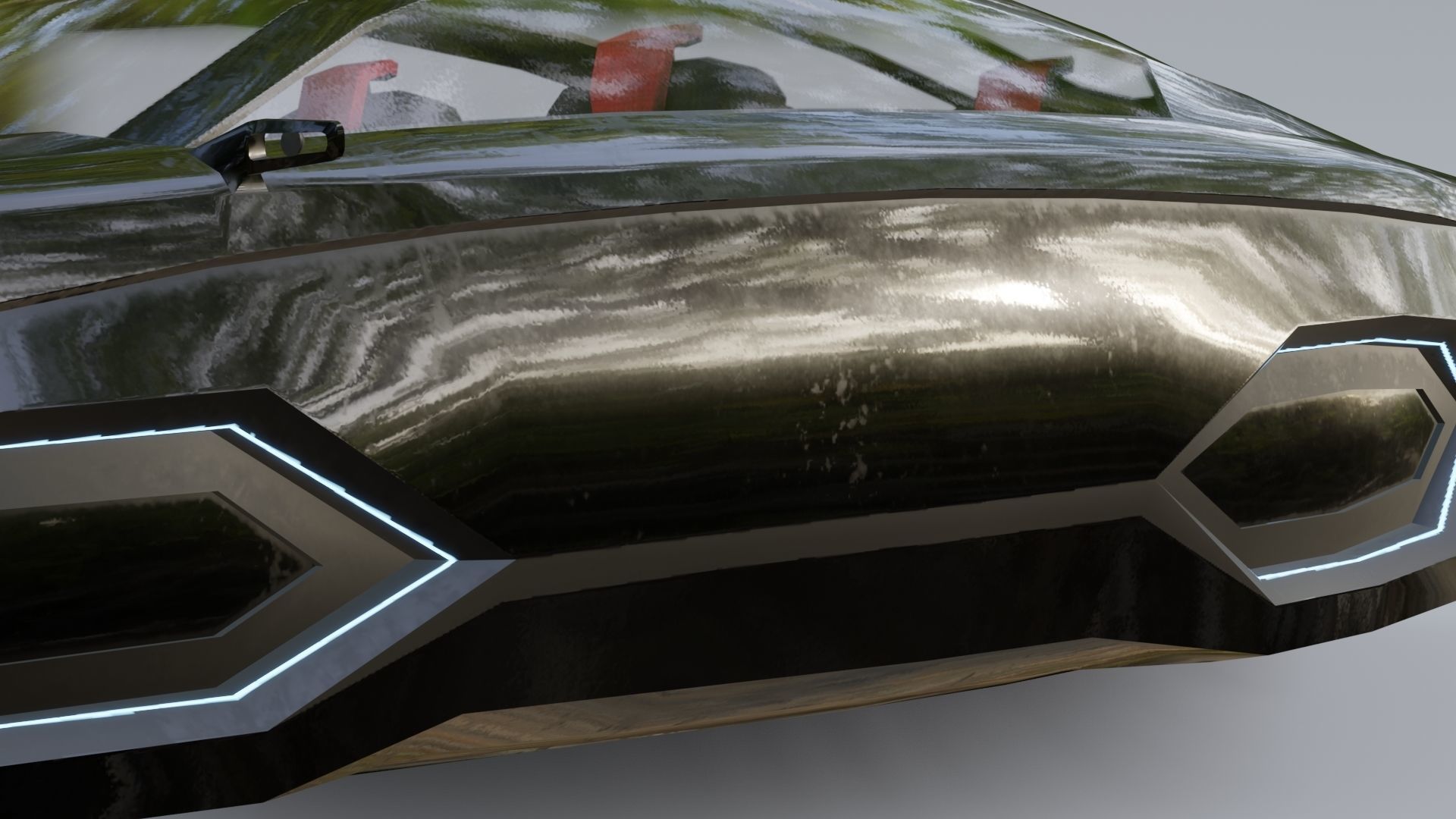 Affekta X2 Sci-Fi concept car CYBER FUTURISTIC Low-poly PBR Low-poly 3D model_9