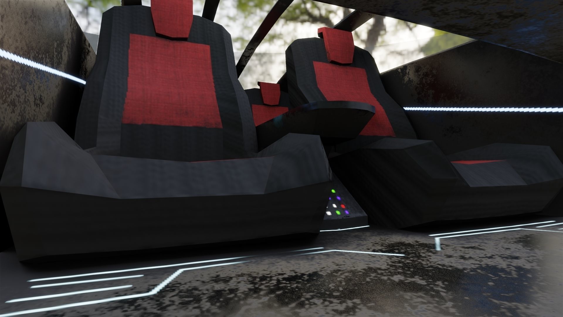 Affekta X2 Sci-Fi concept car CYBER FUTURISTIC Low-poly PBR Low-poly 3D model_13