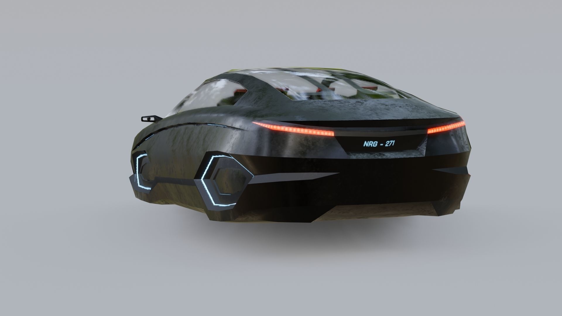 Affekta X2 Sci-Fi concept car CYBER FUTURISTIC Low-poly PBR Low-poly 3D model_8