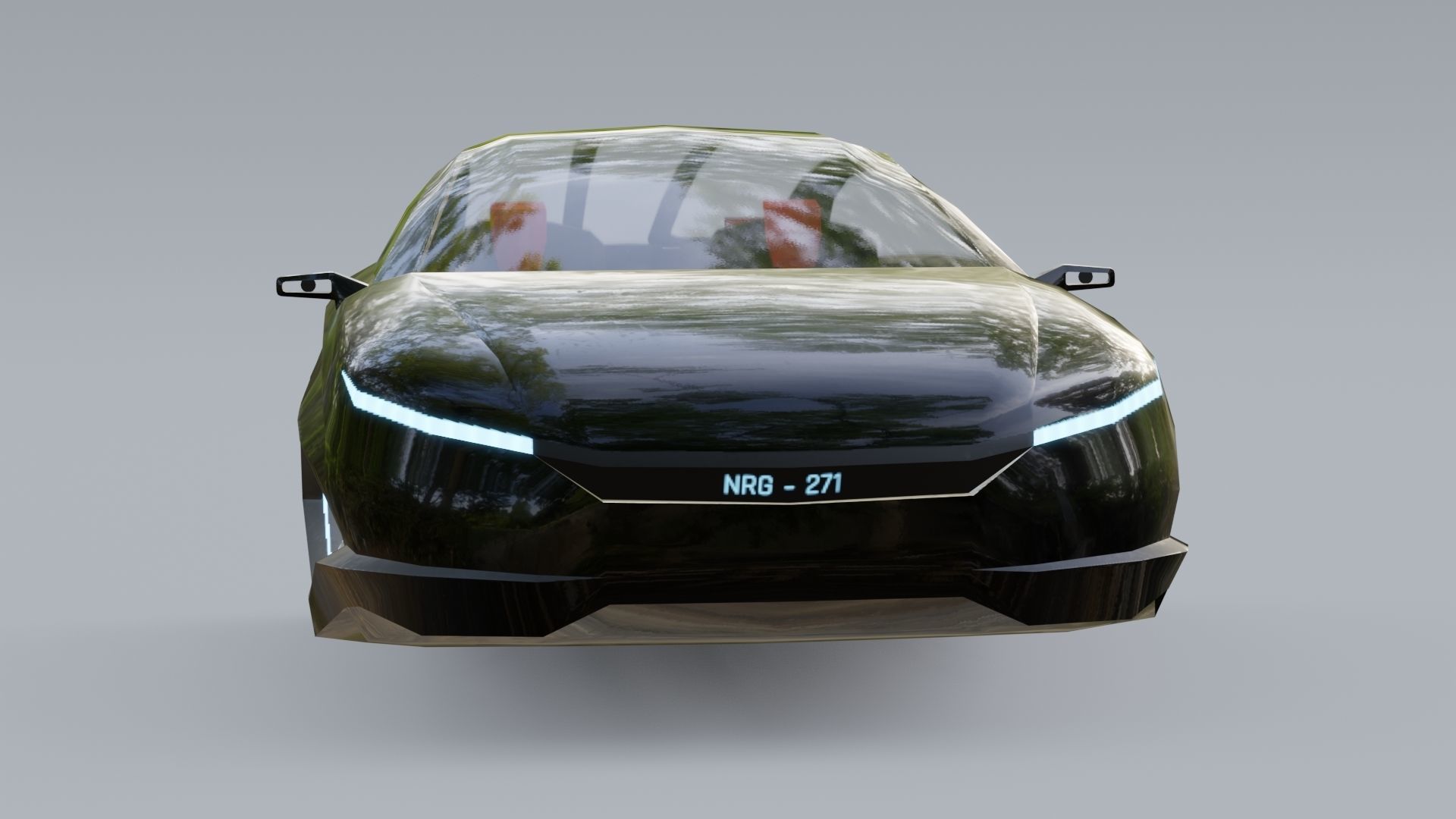 Affekta X2 Sci-Fi concept car CYBER FUTURISTIC Low-poly PBR Low-poly 3D model_5