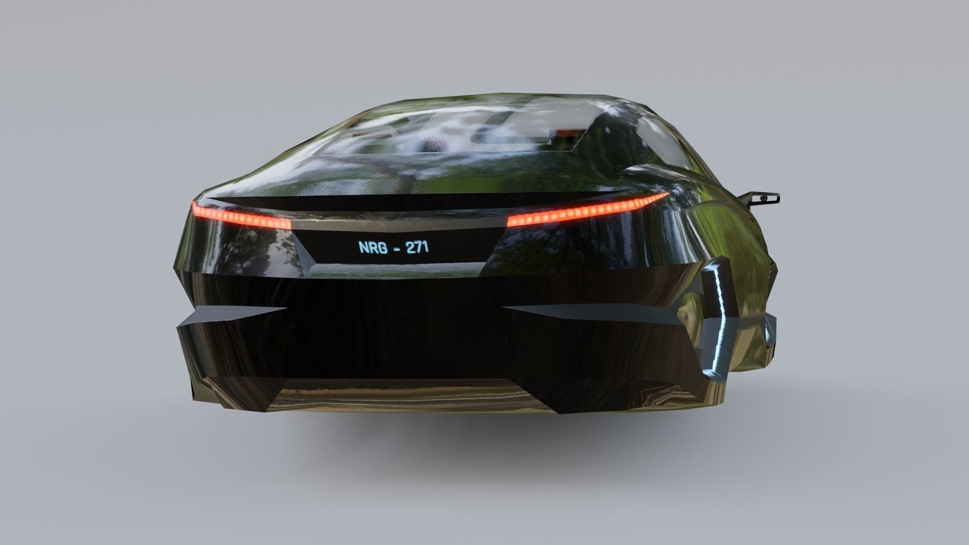 Affekta X2 Sci-Fi concept car CYBER FUTURISTIC Low-poly PBR Low-poly 3D model_11