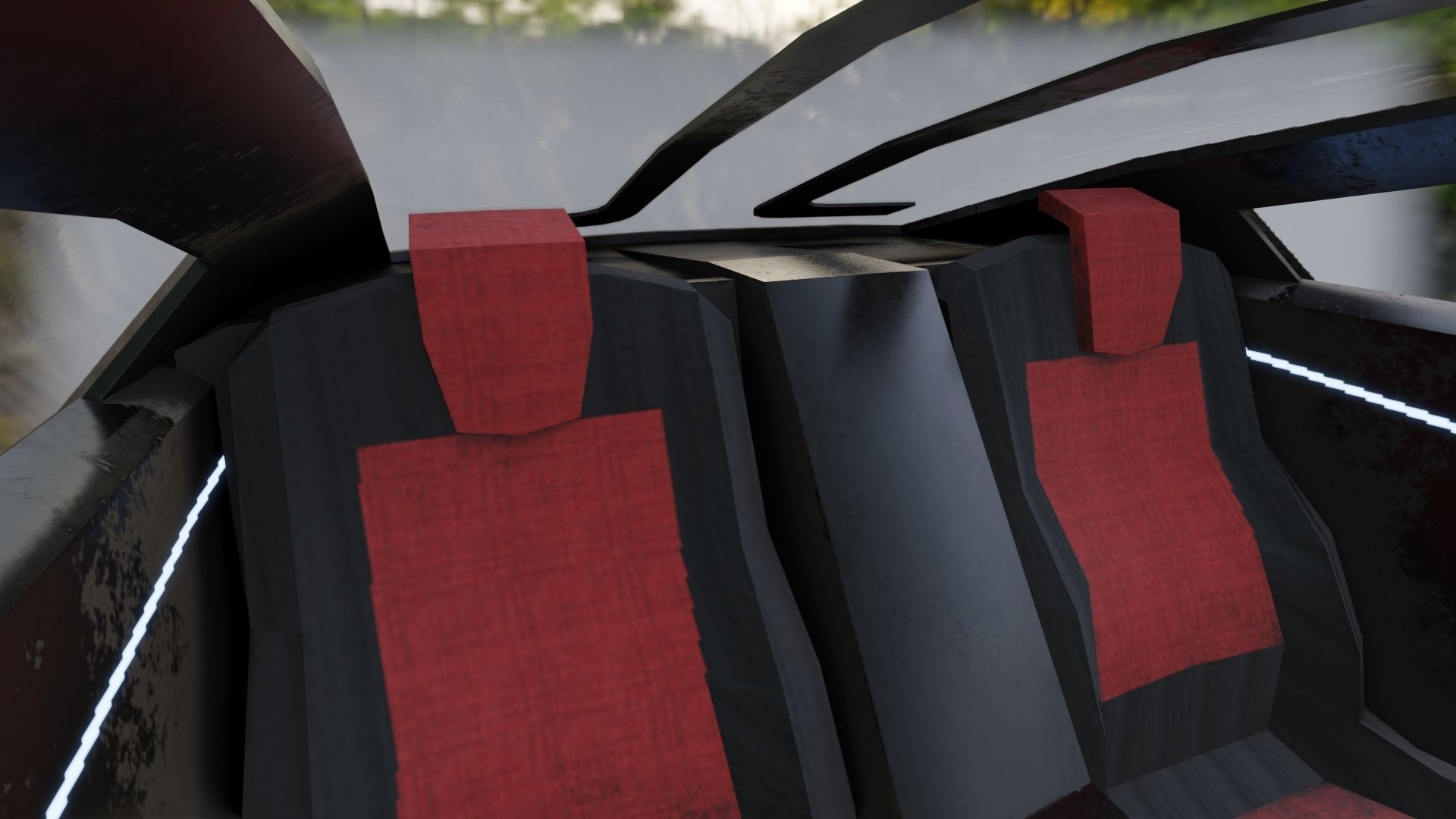 Affekta X2 Sci-Fi concept car CYBER FUTURISTIC Low-poly PBR Low-poly 3D model_14