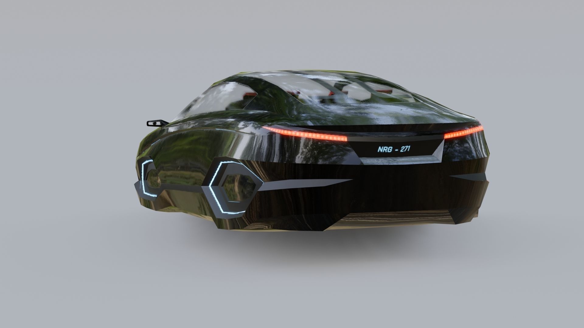 Affekta X2 Sci-Fi concept car CYBER FUTURISTIC Low-poly PBR Low-poly 3D model_7