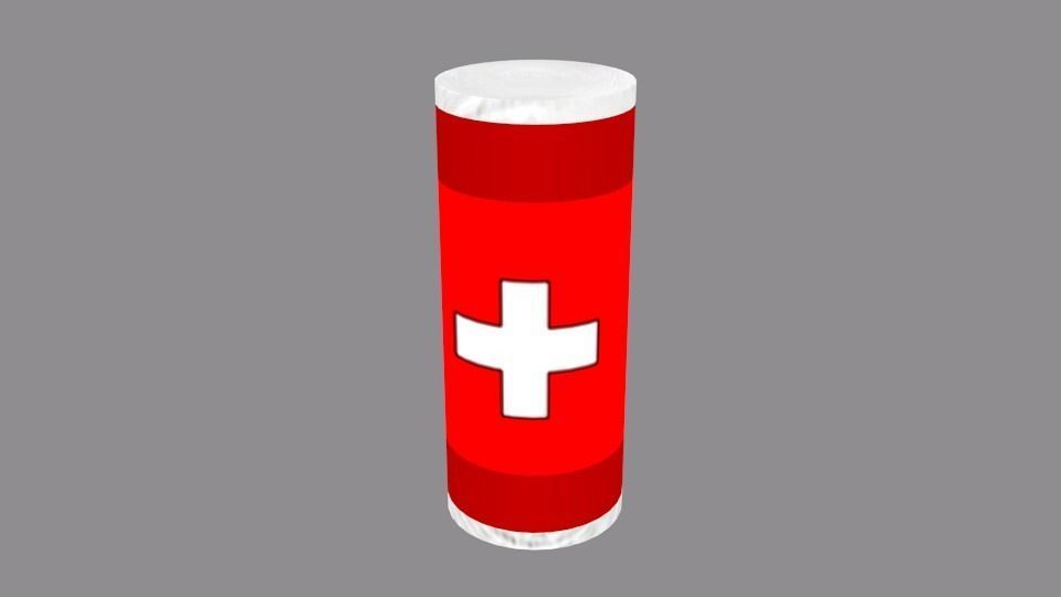 First Aid Kit and Bandage Low-poly 3D model_5