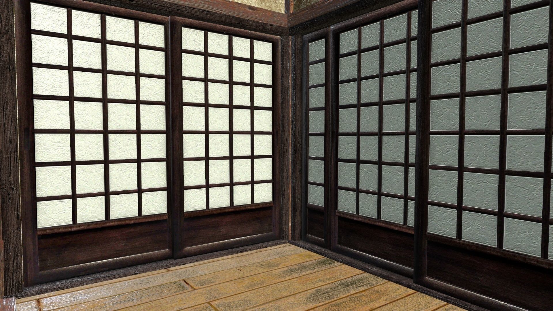 Traditional japanese house Low-poly 3D model_9