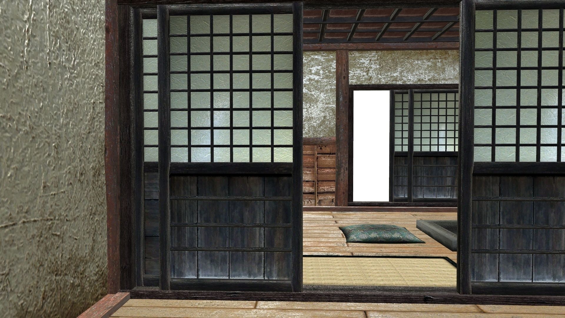 Traditional japanese house Low-poly 3D model_12
