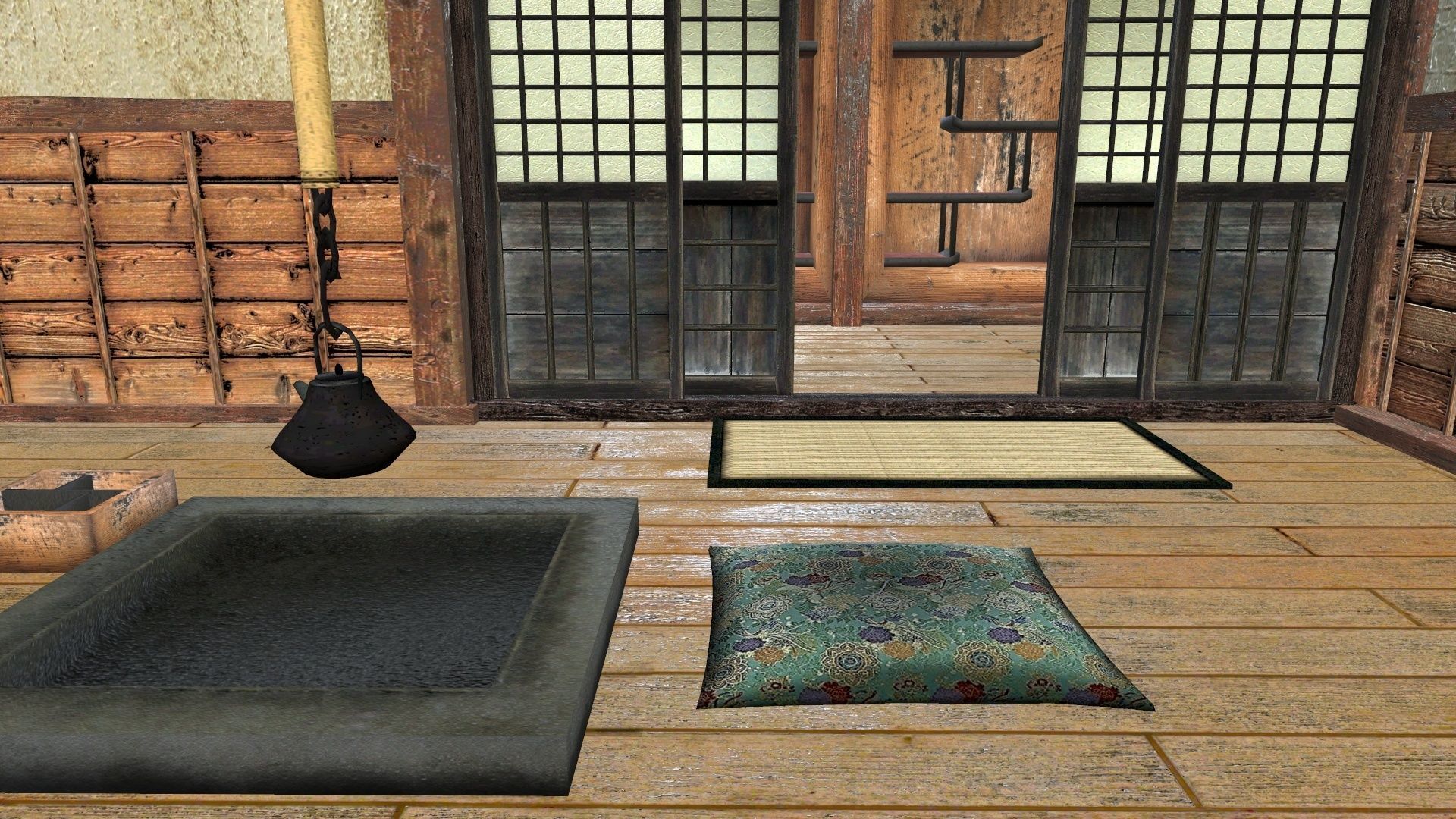 Traditional japanese house Low-poly 3D model_6